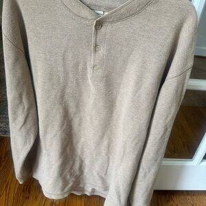 L.L. Bean Tan Men's Henley Shirt
